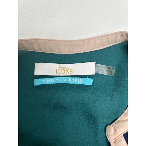 Boden Icons Winifred Midi Dress US Size 8 in Green and Navy Blue in US * - Picture 6 of 8